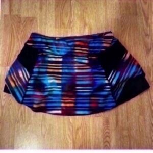 Athleta Blue Purple Asymmetrical Bubble Mini Skirt